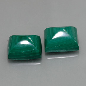 10.24 ct Green Malachite Stone, Natural Malachite in Baguette Cabochon Shape for Sale