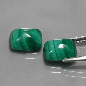 Malachite Gemstone in 9.1 x 7.1 mm Size for Sale, Malachite Stone in Multicolor Green Color