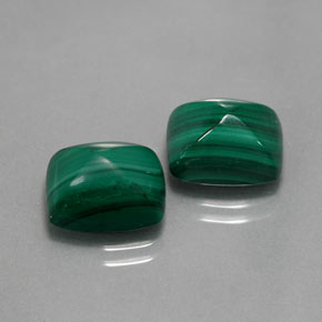 10.10 ct Green Malachite Stone, Natural Malachite in Baguette Cabochon Shape for Sale