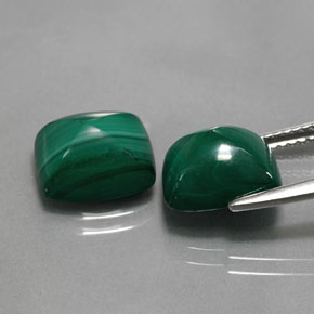 Malachite Gemstone in 10 x 8 mm Size for Sale, Malachite Stone in Multicolor Green Color