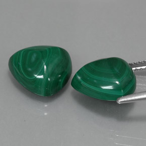 Malachite Gemstone in 11 x 11 mm (calibrated) Size for Sale, Malachite Stone in Multicolor Green Color