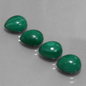 Malachite Gemstone in 9 x 7.3 mm Size for Sale, Malachite Stone in Multicolor Green Color