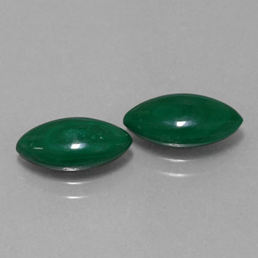 4.14 ct Green Malachite Stone, Natural Malachite in Marquise Cabochon Shape for Sale