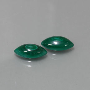 3.66 ct Green Malachite Stone, Natural Malachite in Marquise Cabochon Shape for Sale
