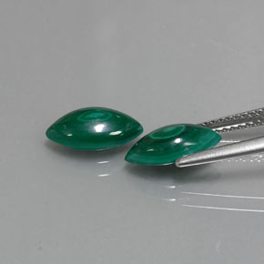 Malachite Gemstone in 10.8 x 5.7 mm Size for Sale, Malachite Stone in Multicolor Green Color