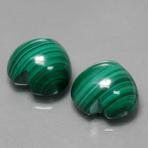 10.90 ct Green Malachite Stone, Natural Malachite in Heart Cabochon Shape for Sale