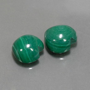 6.86 ct Green Malachite Stone, Natural Malachite in Heart Cabochon Shape for Sale