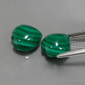 Malachite Gemstone in 9 x 9 mm (calibrated) Size for Sale, Malachite Stone in Multicolor Green Color