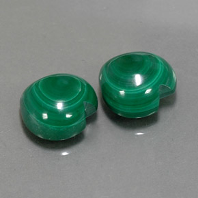 8.64 ct Green Malachite Stone, Natural Malachite in Heart Cabochon Shape for Sale