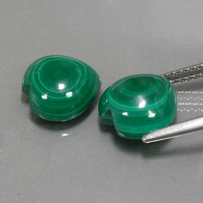 Malachite Gemstone in 9.8 x 9.5 mm Size for Sale, Malachite Stone in Multicolor Green Color