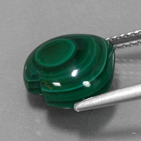 Malachite Gemstone in 11 x 11 mm (calibrated) Size for Sale, Malachite Stone in Multicolor Green Color