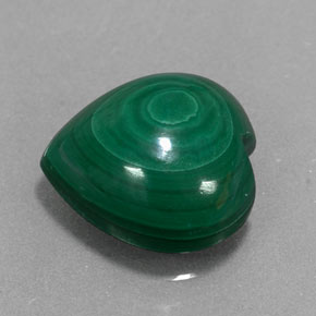 5.50 ct Green Malachite Stone, Natural Malachite in Heart Cabochon Shape for Sale