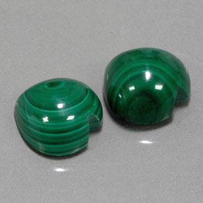 10.53 ct Green Malachite Stone, Natural Malachite in Heart Cabochon Shape for Sale