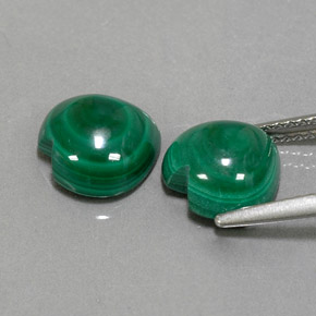 Malachite Gemstone in 8.8 x 8.7 mm Size for Sale, Malachite Stone in Multicolor Green Color
