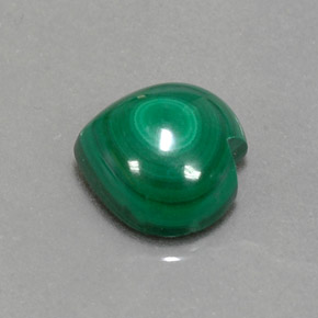 4.73 ct Green Malachite Stone, Natural Malachite in Heart Cabochon Shape for Sale