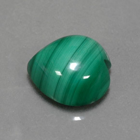 4.58 ct Green Malachite Stone, Natural Malachite in Heart Cabochon Shape for Sale