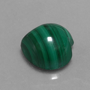 4.38 ct Green Malachite Stone, Natural Malachite in Heart Cabochon Shape for Sale