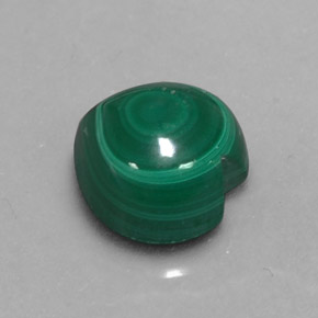 3.89 ct Green Malachite Stone, Natural Malachite in Heart Cabochon Shape for Sale