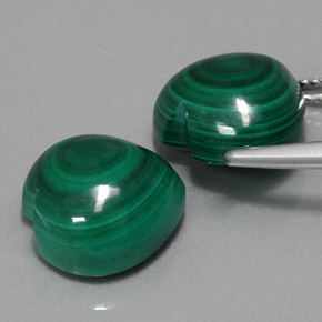 Malachite Gemstone in 12 x 12 mm (calibrated) Size for Sale, Malachite Stone in Multicolor Green Color