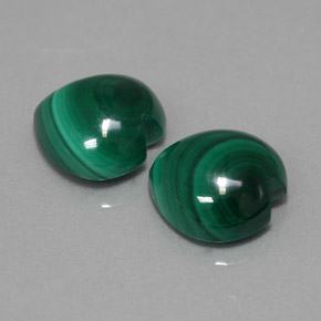 12.30 ct Green Malachite Stone, Natural Malachite in Heart Cabochon Shape for Sale
