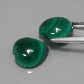Malachite Gemstone in 11 x 11 mm (calibrated) Size for Sale, Malachite Stone in Multicolor Green Color