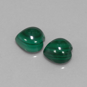 9.29 ct Green Malachite Stone, Natural Malachite in Heart Cabochon Shape for Sale
