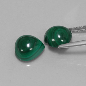 Malachite Gemstone in 9.9 x 9.8 mm Size for Sale, Malachite Stone in Multicolor Green Color