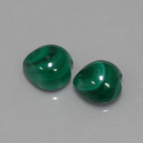 10.04 ct Green Malachite Stone, Natural Malachite in Heart Cabochon Shape for Sale