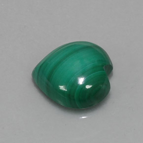 7.84 ct Green Malachite Stone, Natural Malachite in Heart Cabochon Shape for Sale
