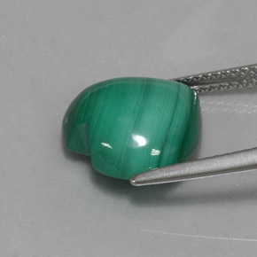 Malachite Gemstone in 13 x 12.7 mm Size for Sale, Malachite Stone in Multicolor Green Color