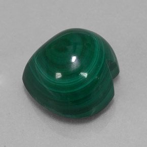 7.66 ct Green Malachite Stone, Natural Malachite in Heart Cabochon Shape for Sale