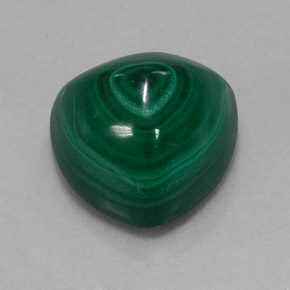 7.48 ct Green Malachite Stone, Natural Malachite in Trillion Cabochon Shape for Sale