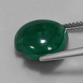 Malachite Gemstone in 12.1 x 11.8 mm Size for Sale, Malachite Stone in Multicolor Green Color