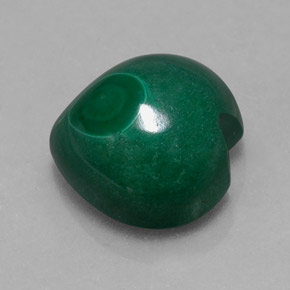 7.11 ct Green Malachite Stone, Natural Malachite in Heart Cabochon Shape for Sale