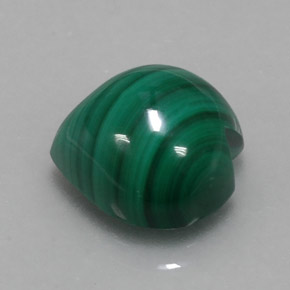 8.67 ct Green Malachite Stone, Natural Malachite in Heart Cabochon Shape for Sale