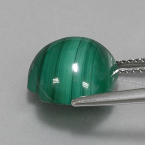 Malachite Gemstone in 11.9 x 11.6 mm Size for Sale, Malachite Stone in Multicolor Green Color