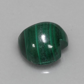 6.26 ct Green Malachite Stone, Natural Malachite in Heart Cabochon Shape for Sale