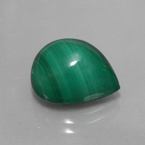 9.50 ct Green Malachite Stone, Natural Malachite in Pear Cabochon Shape for Sale