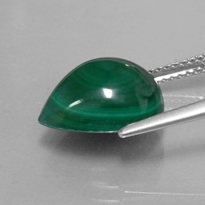 Malachite Gemstone in 13 x 10.5 mm Size for Sale, Malachite Stone in Multicolor Green Color