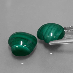 Malachite Gemstone in 9 x 9 mm (calibrated) Size for Sale, Malachite Stone in Multicolor Green Color