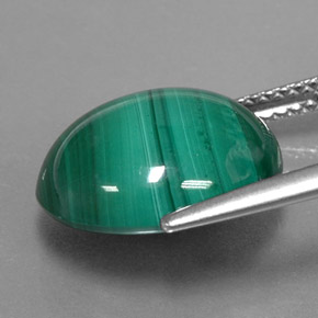 Malachite Gemstone in 14 x 12 mm (calibrated) Size for Sale, Malachite Stone in Multicolor Green Color