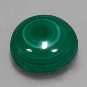 11.74 ct Green Malachite Stone, Natural Malachite in Round Cabochon Shape for Sale