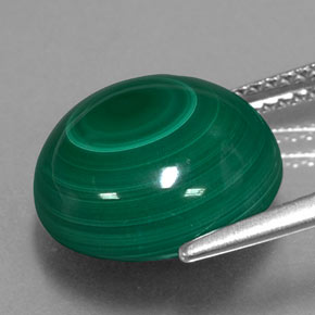 Malachite Gemstone in 13 mm (calibrated) Size for Sale, Malachite Stone in Multicolor Green Color