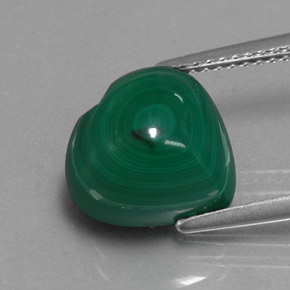 7.4ct Heart Cabochon Multicolor Green Malachite Gem for sale 7.4ct Heart Cabochon Multicolor Green Malachite Gem (ID: 334854)
