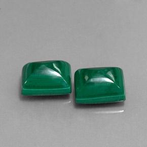 10.35 ctw Multicolor Malachite Stones, Natural Malachite in Baguette Sugarloaf Cabochon Shape for Sale