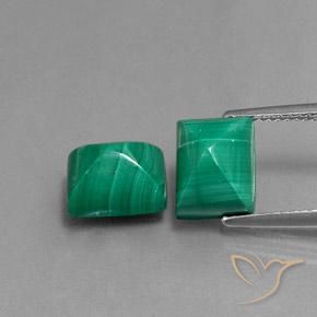 9.32 ct Baguette Malachite, 9.2 x 7.4 mm From Congo, Photo A