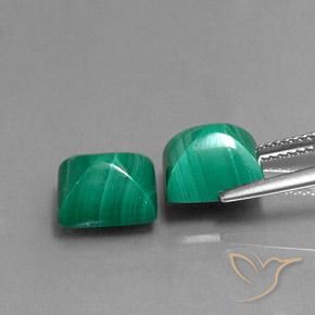 Malachite Gemstones in 9.2 x 7.4 mm Size for Sale, Malachite Stones in Green Color