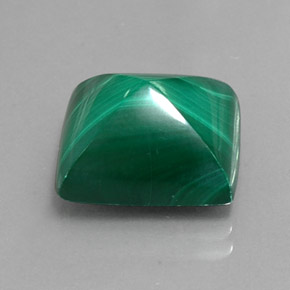 12.49 ct Green Malachite Stone, Natural Malachite in Baguette Cabochon Shape for Sale