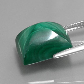 Malachite Gemstone in 13.2 x 11.2 mm Size for Sale, Malachite Stone in Multicolor Green Color