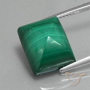 13.55 ct Baguette Malachite, 13.2 x 11 mm From Congo, Photo A